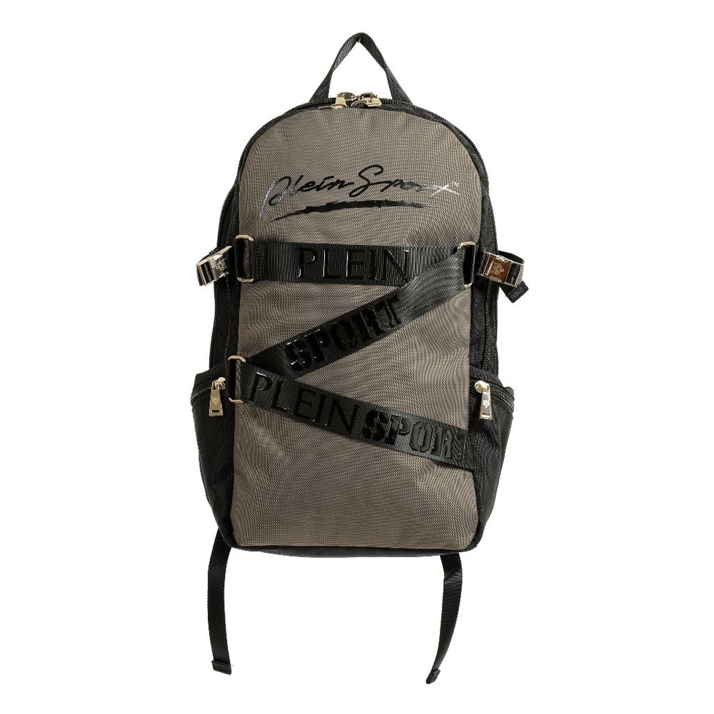 Plein Sport Unisex Gray "ZAINO RUNNER" Backpack Bag
